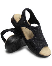 Damskie Sandały Dla Seniora Miękkie Sanital Flex eximp 8041.17 czarny