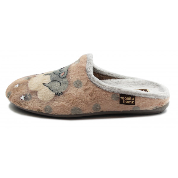 Ciepłe Kapcie Po Domu Damskie Manitu 320093-42 Jesień-Zima