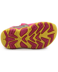 Sportowe sandałki dla dziewczynek na lato ze skóry naturalnej róż Bartek w-71825/NPF