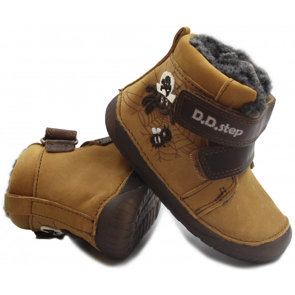 Zimowe buty chłopięce ocieplane D.D.Step W070-111A bronze