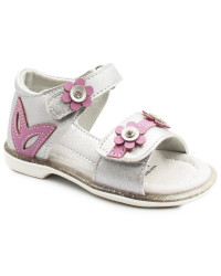 Sandały Dziewczęce Wojtyłko Srebrne 1s22302