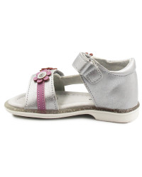 Sandały Dziewczęce Wojtyłko Srebrne 1s22302