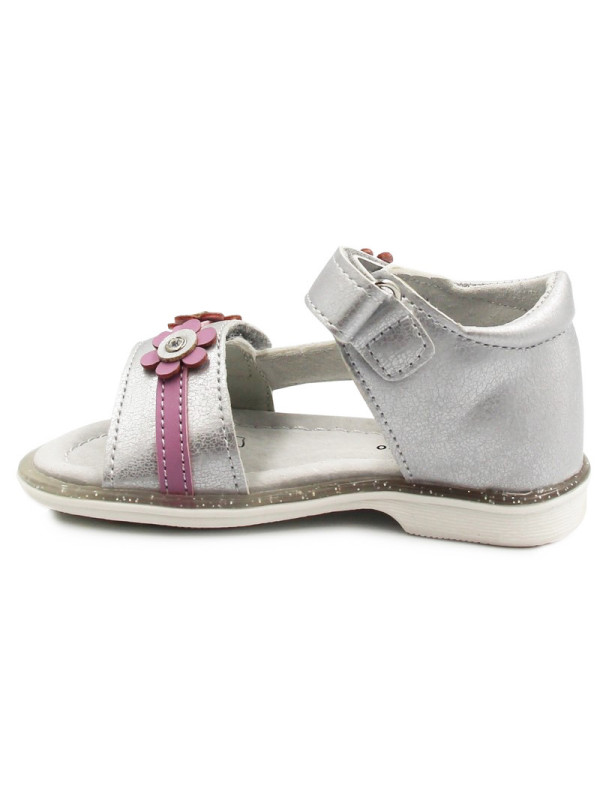 Sandały Dziewczęce Wojtyłko Srebrne 1s22302