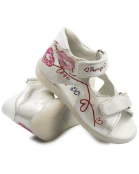 Sandały Dla Dziewczynki Błyszczące Srebrne Primigi 39100022