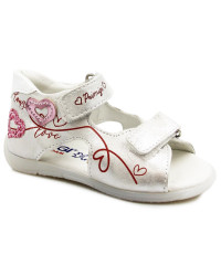 Sandały Dla Dziewczynki Błyszczące Srebrne Primigi 39100022