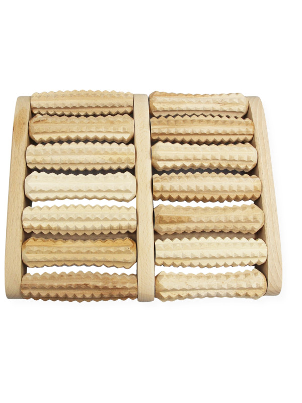 Masażer Drewniany Do Stóp Szeroki Siedmiorzędowy 14-rolkowy ms-07 Tylmax