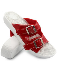 Klapki Dla Kobiet Masujące Czerwone 03/C2F Rosso Vernice SILVA