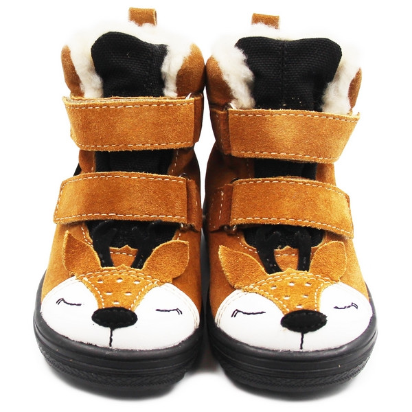 Zimowe Kozaki Z Liskiem Dla Chłopca Mido 22-28 32-28 Rudy