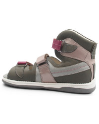 Skórzane wysokie sandały dla dziewczynek na lato na rzepy MEMO IRIS