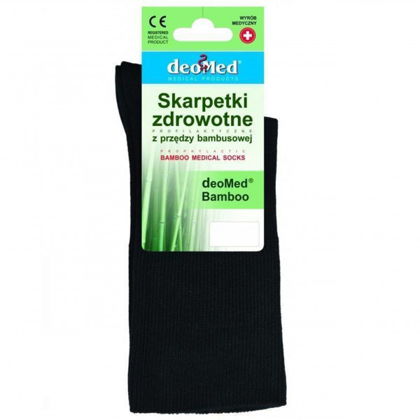 Czarne Skarpety Bezuciskowe Bambusowe DeoMed Bamboo