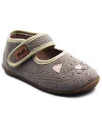 Kapcie Dla Dziewczynki Na Rzep Elastyczna Podeszwa Emel ek 4000C-1