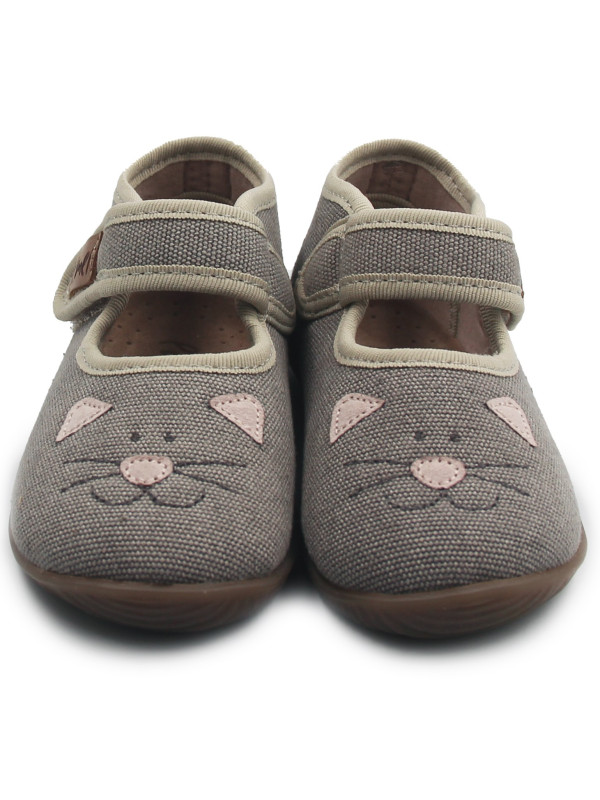 Kapcie Dla Dziewczynki Na Rzep Elastyczna Podeszwa Emel ek 4000C-1