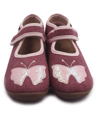 Papcie Dla Dziewczynki z Motylkiem Emel ek 4000C-2