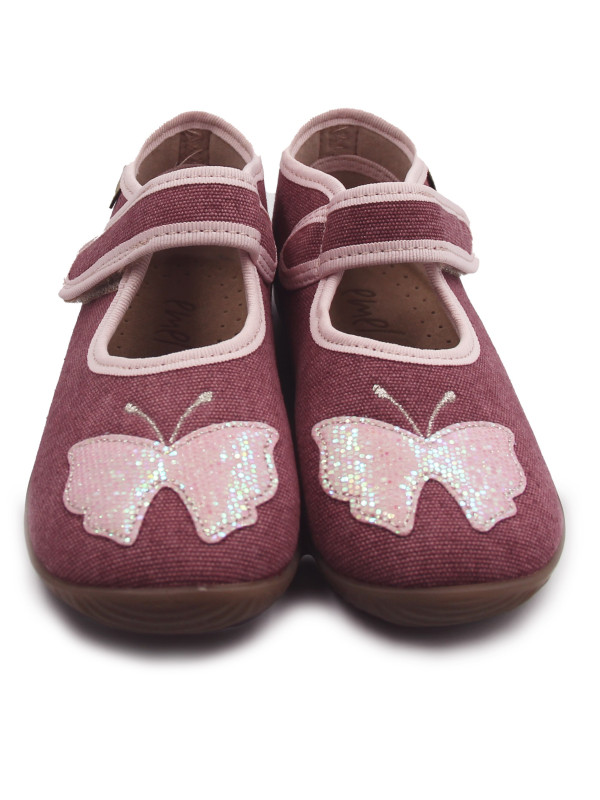 Papcie Dla Dziewczynki z Motylkiem Emel ek 4000C-2