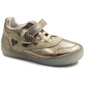 Świecące buty LED dla dziewczynki D.D.Step s050-374b złoty
