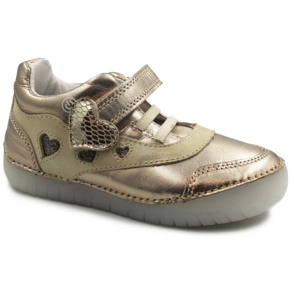 Świecące buty LED dla dziewczynki D.D.Step s050-374b złoty