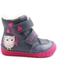 Buty zimowe dziewczęce śniegowce ocieplane DD STEP W029-362AY