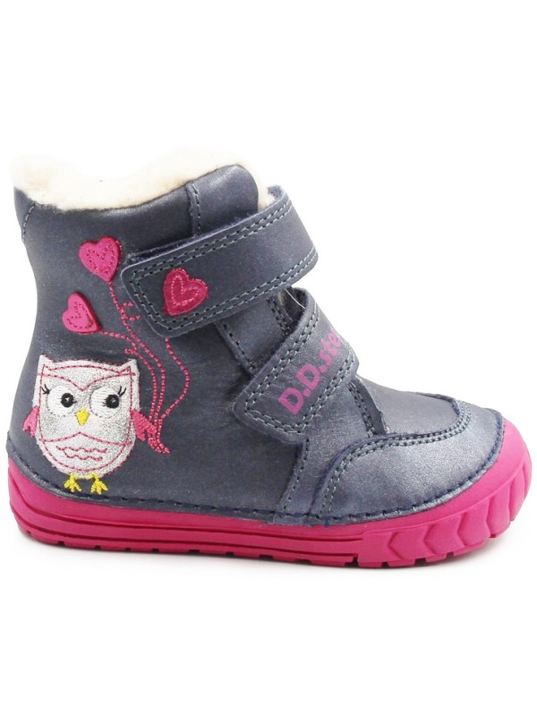 Buty zimowe dziewczęce śniegowce ocieplane DD STEP W029-362AY