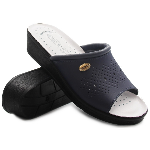 Wygodne klapki damskie do pracy SANITAL-FLEX 698 Blue