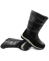 Kozaki Dla Dziewczynki Wysokie Śniegowce z Membraną Wojtyłko 5z24100 Czarny