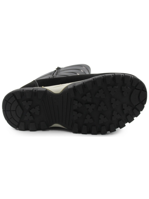 Kozaki Dla Dziewczynki Wysokie Śniegowce z Membraną Wojtyłko 5z24100 Czarny