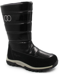Kozaki Dla Dziewczynki Wysokie Śniegowce z Membraną Wojtyłko 5z24100 Czarny