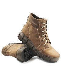 Damskie Buty Na Zimę Ocieplane Botki Helios 562 S.C. Beż