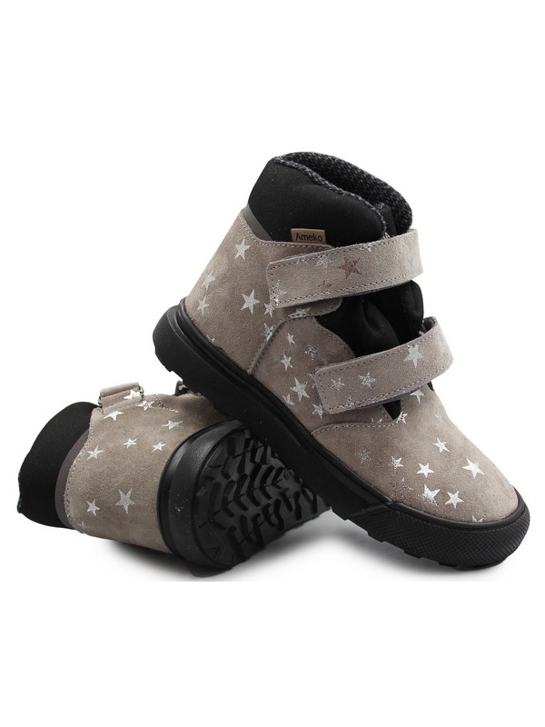 Buty Dla Dziewczynki Na Jesień Lekko Ocieplane Ameko Robin Szare Gwiazdki