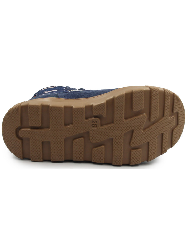 Ocieplane Buty Dla Chłopca Na Jesień Membrana w Pieski Mido 22-41 Doggy Blue