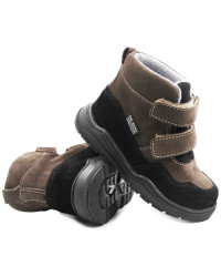 Buty Dla Chłopca Na Jesień Na Rzep Ocieplane Membrana Mido 22-33 32-33 Taupe