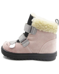 Buty Na Zimę Dla Dziewczynki Kozaczki Mido 22-07 Różowe z Membraną Te-Por