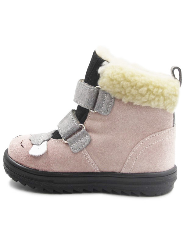 Buty Na Zimę Dla Dziewczynki Kozaczki Mido 22-07 Różowe z Membraną Te-Por