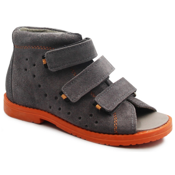 Buty profilaktyczne chłopięce skóra nubukowa sandały ortopedyczne Dawid 1041,1042,1043