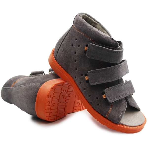 Buty profilaktyczne chłopięce skóra nubukowa sandały ortopedyczne Dawid 1041,1042,1043