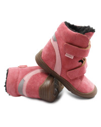 Buty Na Zimę Dla Dziewczynki Barefoot + Wkładka Ocieplana Ameko Dudu-Coral