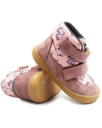 Buty Dla Dziewczynki Lekko Ocieplane Na Jesień i Zimę Jednorożce Barefoot Ameko Nolan Unicorn
