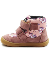 Buty Dla Dziewczynki Lekko Ocieplane Na Jesień i Zimę Jednorożce Barefoot Ameko Nolan Unicorn