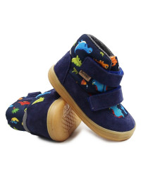 Buty Dla Chłopca Na Jesień i Zimę Ocieplane w Dinozaury Barefoot Ameko Nolan Dino
