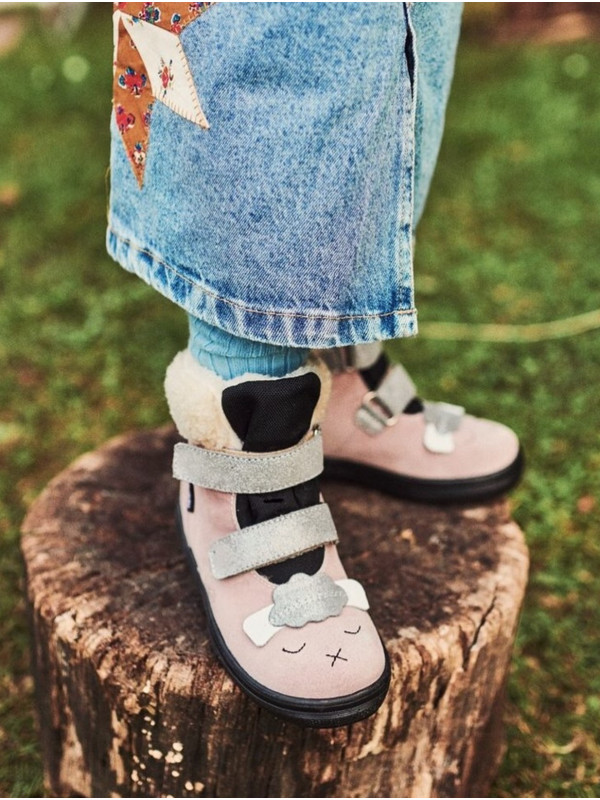 Buty Na Zimę Dla Dziewczynki Kozaczki Mido 22-07 Różowe z Membraną Te-Por