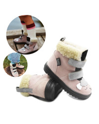 Buty Na Zimę Dla Dziewczynki Kozaczki Mido 22-07 Różowe z Membraną Te-Por