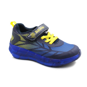 Buty na Wiosnę Dla Chłopca Sportowe Adidasy LED DD Step f061-391m Bermuda Blue