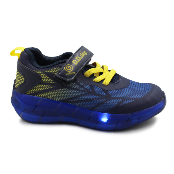 Buty na Jesień Dla Chłopca Sportowe Adidasy LED DD Step f061-391m Bermuda Blue