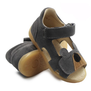 Szare Sandały Chłopięce Z...