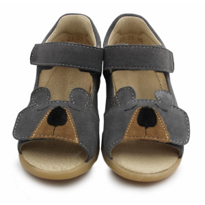 Szare Sandały Chłopięce Z Misiem Mido 21-23