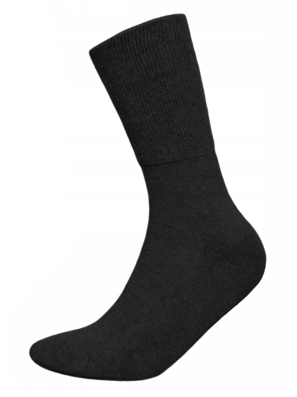Skarpety Dla Diabetyków Frotte z Jonami Srebra Czarne Medic Deo Silver