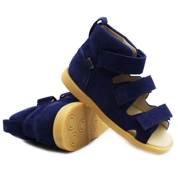 Granatowe Chłopięce Sandały Profilaktyczne Mido 815