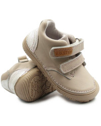 Półbuty Dziecięce Na Rzep Jesienne Beż Barefoot D.D.STEP S073-51761BM