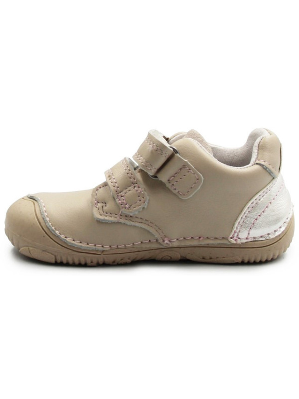 Półbuty Dziecięce Na Rzep Jesienne Beż Barefoot D.D.STEP S073-51761BM