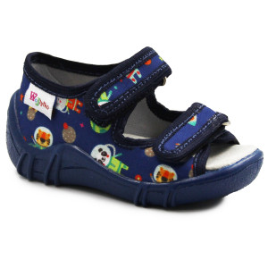 Kapcie dziecięce do przedszkola Wojtyłko Dawid granatowe