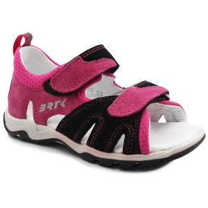 Sandały dziewczęce Bartek 16187-009 czarny-cyklamen